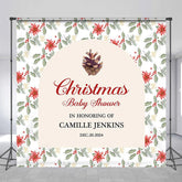 Lofaris Custom Name Cone Christmas Baby Shower Backdrop